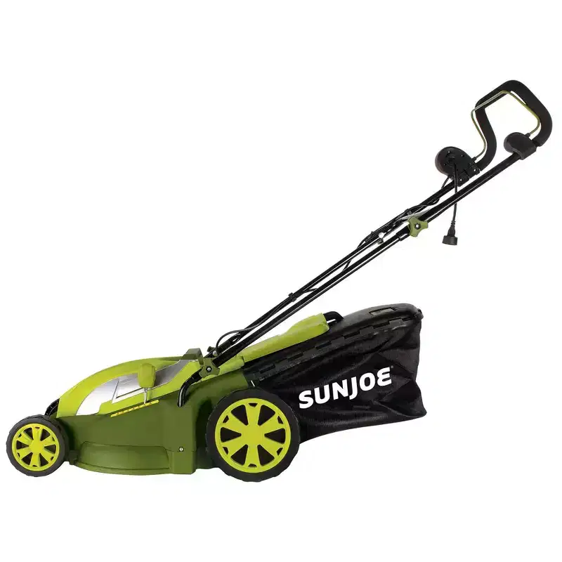 Sun Joe Push Lawn Mower and Mulcher, 17 Walk Behind Grass Cutter, SUJ-MJ403E