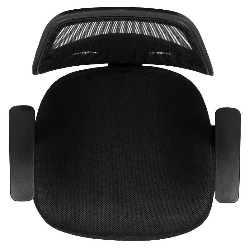 Mid-Back Black Mesh Swivel Task Office Chair with T-Arms