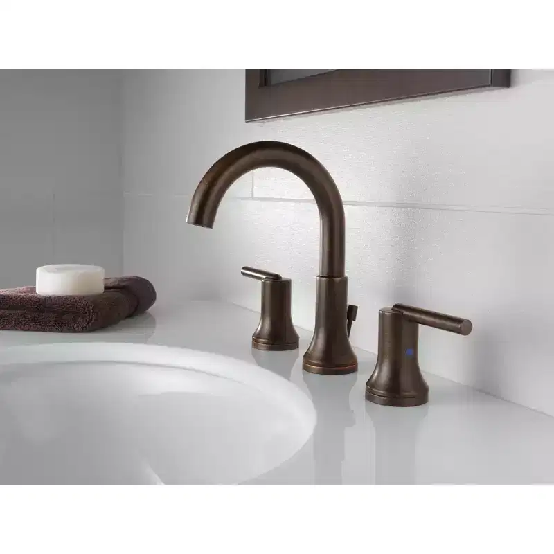 Delta Faucets Trinsic Two Handle Widespread Bathroom Faucet