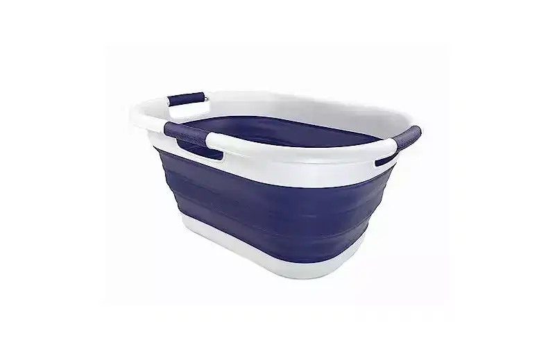 SAMMART 40L (10.5 gallon) Collapsible Plastic Laundry Basket/Washing tub