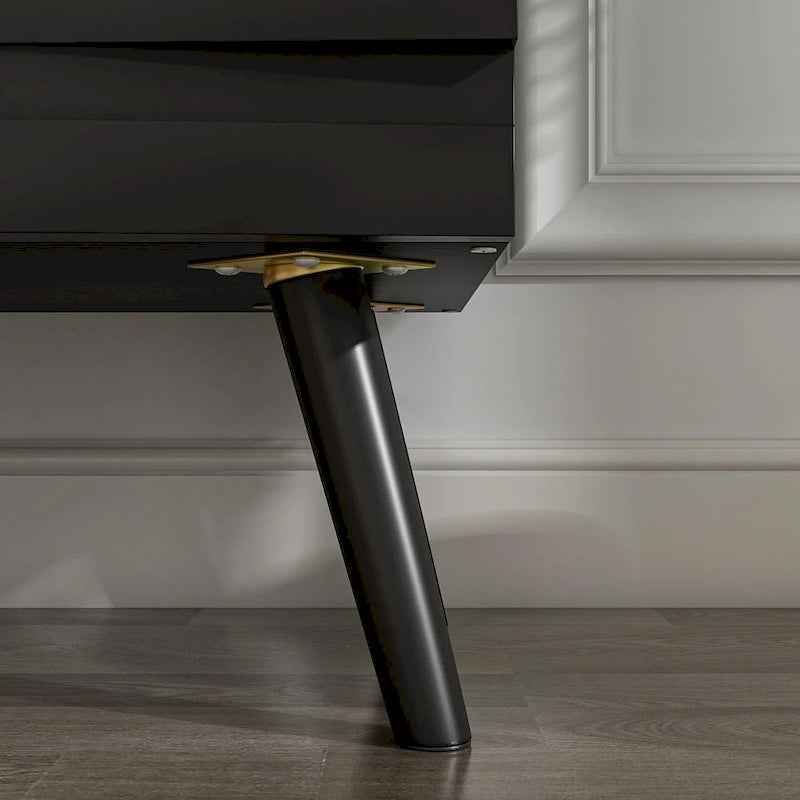 Sleek Black Buffet Cabinet Home Decor Console Table Side Table Wood