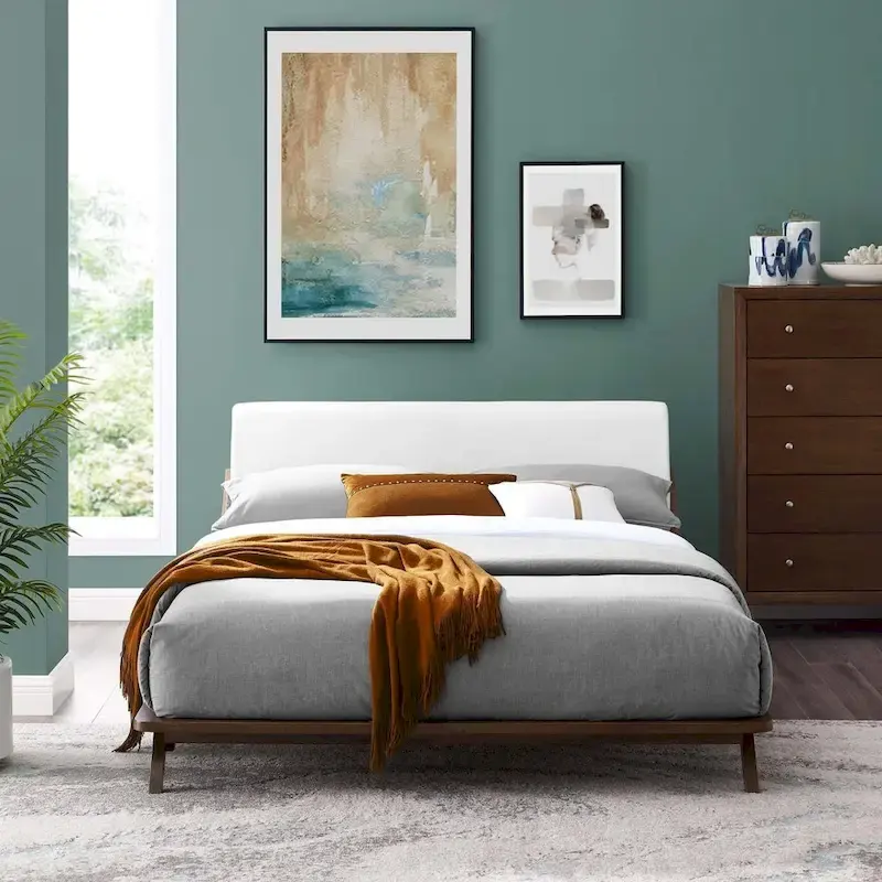 Luella Queen Upholstered Fabric Platform Bed