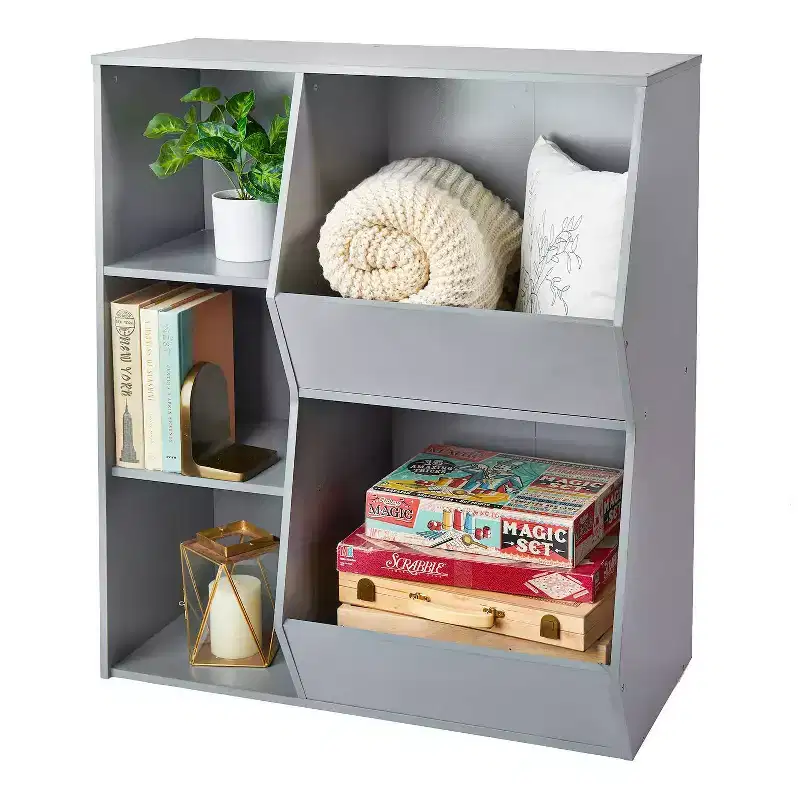 Badger Basket Side-by-Side Combo Bin Storage Unit Gray
