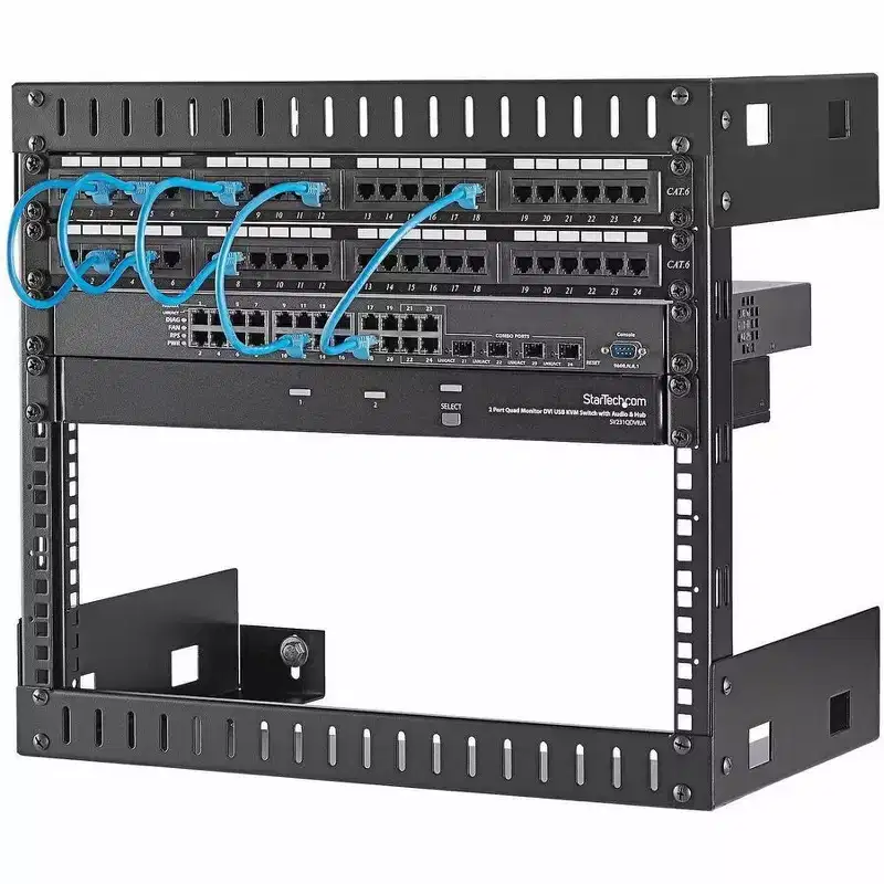 StarTech.com 8U Open Frame Wall Mount Equipment Rack - 12 in. Deep - RK812WALLO