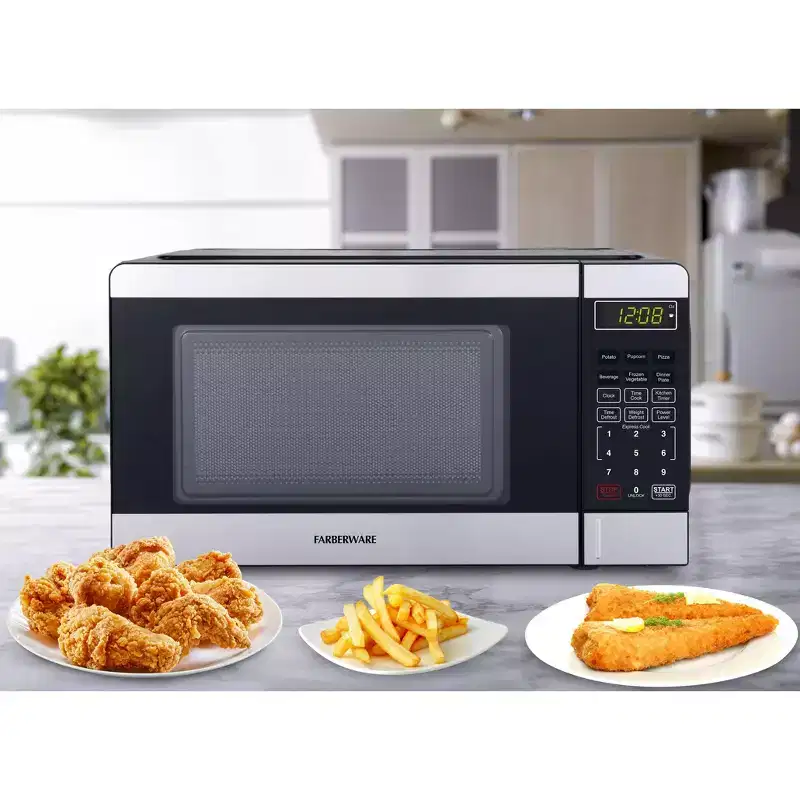 Farberware Black & Stainless Steel Countertop Microwave Oven