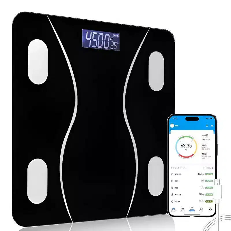 Swtroom Smart Bluetooth Body Fat Scale - Rechargeable Digital Bathroom Scale with App 400lbs Capacity