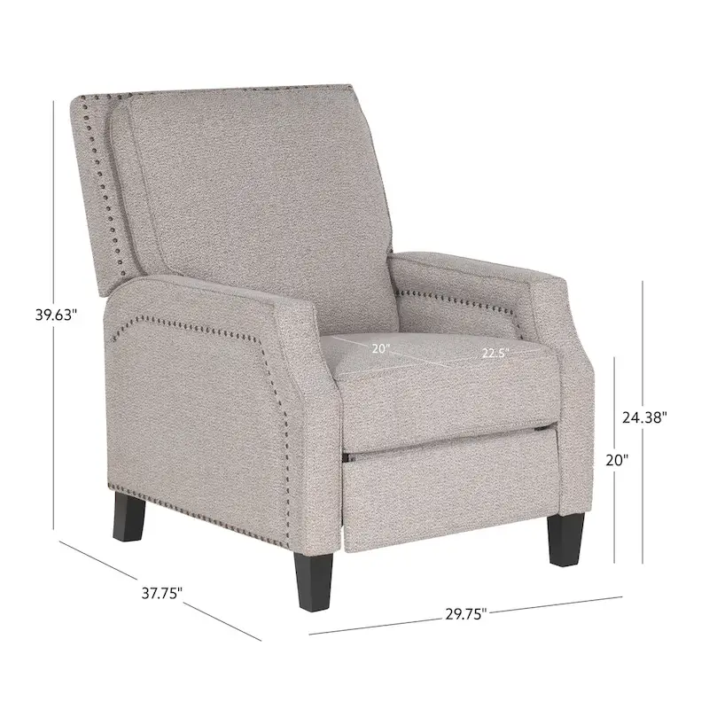 Upholstered Push Back Recliner