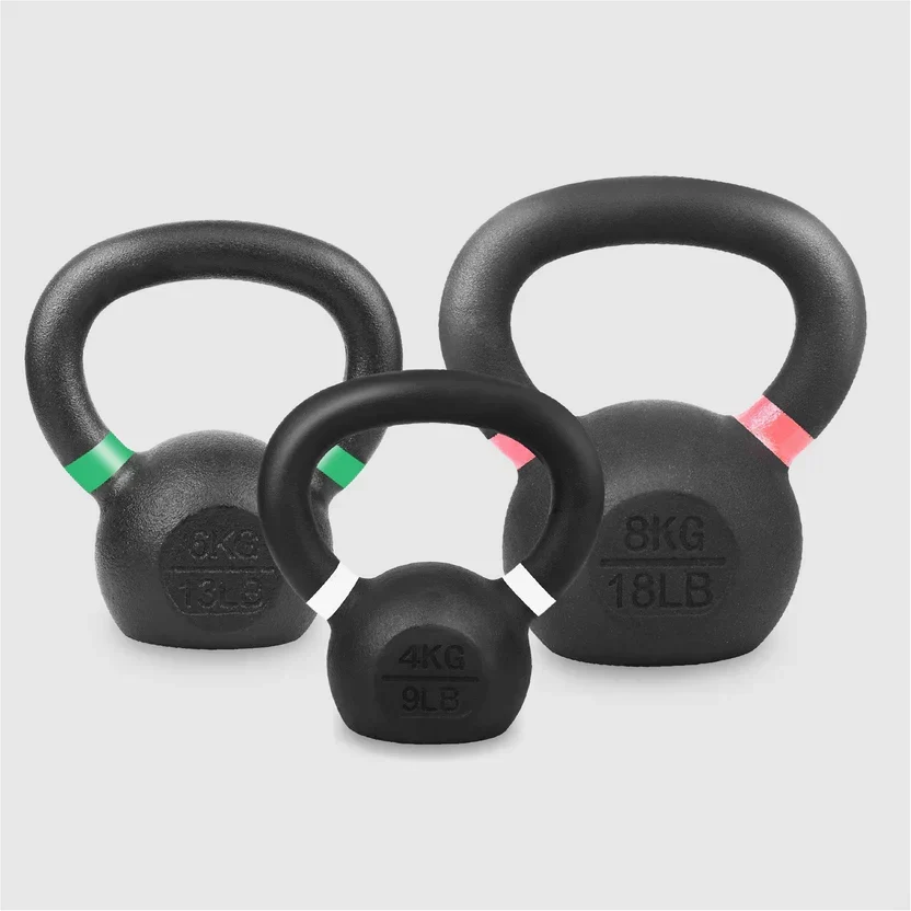 Cast Iron Kettlebells Set ¨C Solid Iron, Rust Resistant Coating, Ergonomic Grip ¨C Full Body Strength & Power Training ¨C Ideal for Home Gyms