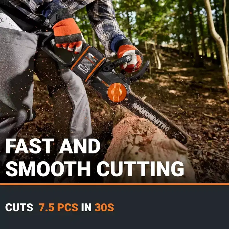 Worx Nitro WG350 20V Brushless 12 Cordless Chainsaw