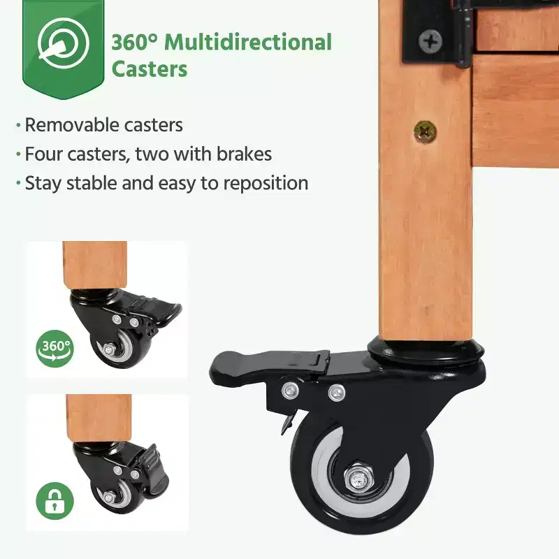 Yaheetech Outdoor Garden Potting Bench Table with Cabinet