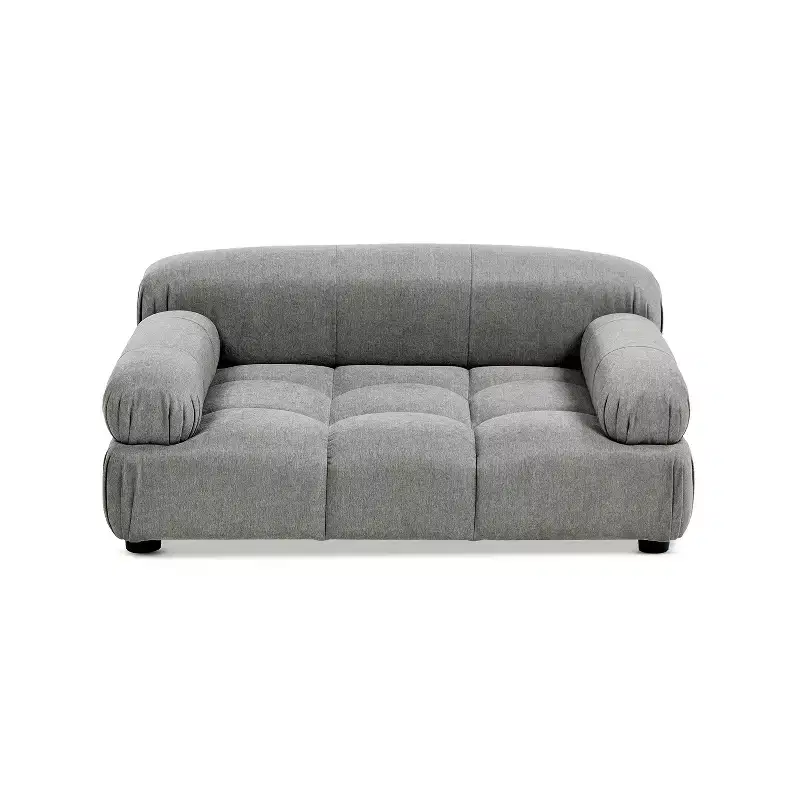 Jennifer Taylor Home Marcel Upholstered Modern Pet Bed, Small to Medium Dog or Cat, Uptown Gray Stain Resistant High Performance Polyester