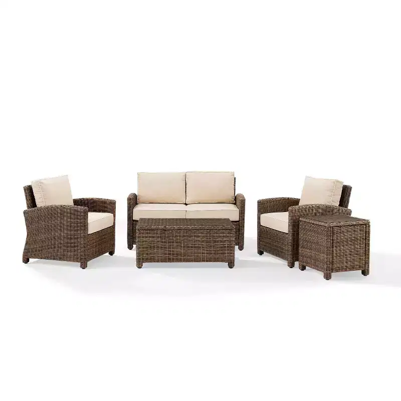 Bradenton 5pc Outdoor Wicker Conversation Set - Crosley