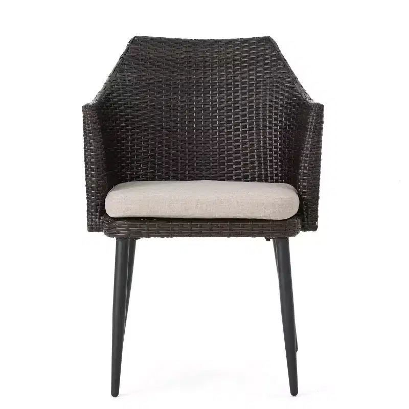 Christopher Knight Home Iona Outdoor Wicker 3 Piece Chat Set with Cushions