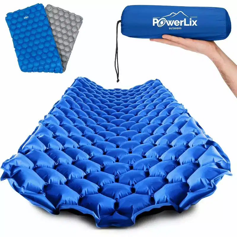 PowerLix Ultralight Sleeping Pad with Inflating Bag, Compact Hiking & Camping Mat