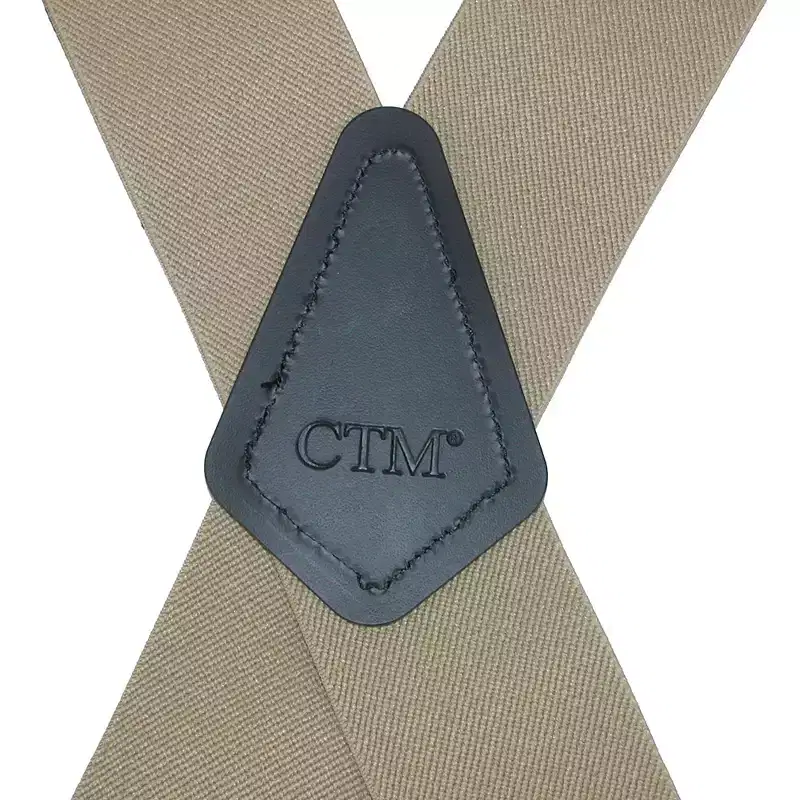 CTM Men's Elastic Basic Trucker Side Clip Suspender