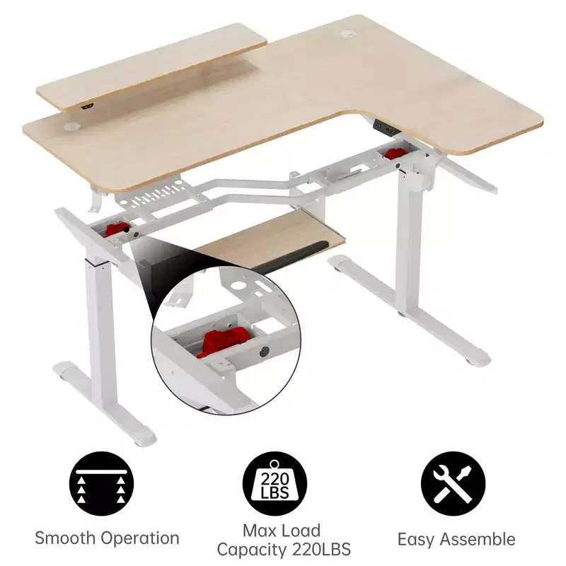 EUREKA ERGONOMIC 60x23 L Shaped Standing Desk with Accessories Set