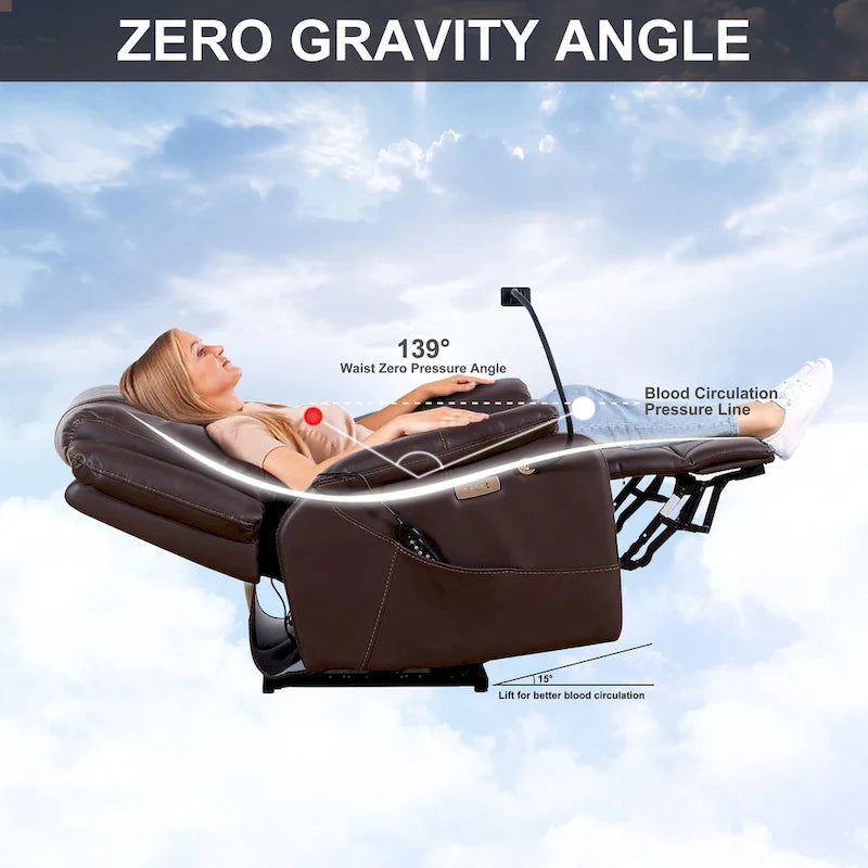 Power Recliner Chair with Massage and USB Charge Ports