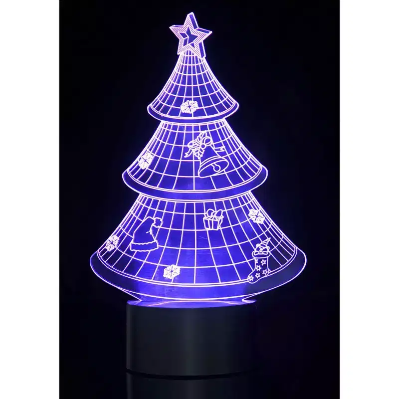 JuzToys 3D Christmas Tree Laser Cut Precision LED Lights