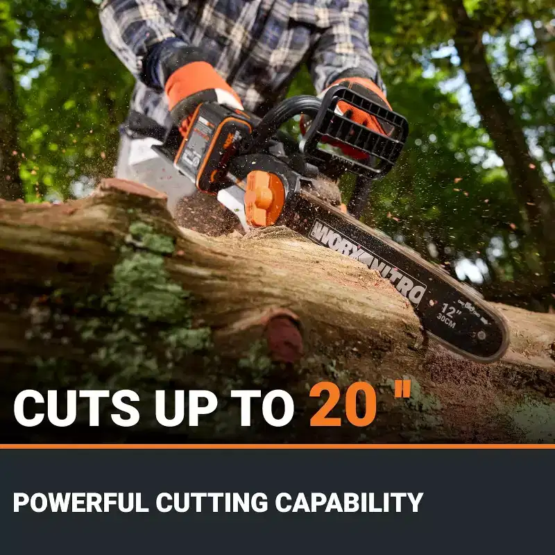 Worx Nitro WG350 20V Brushless 12 Cordless Chainsaw