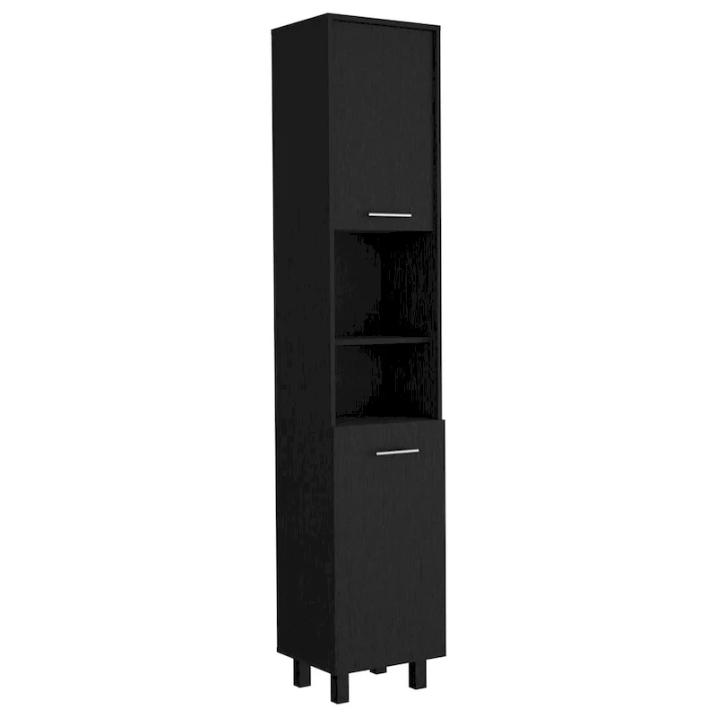 Pantry Cabinet with Three Interior Shelves, White Finish