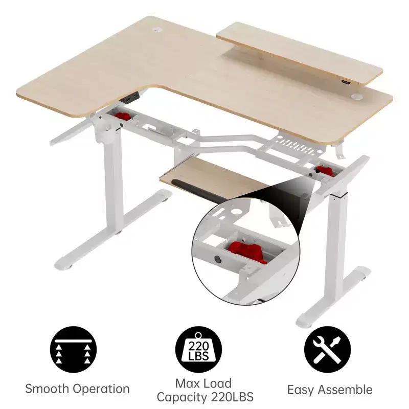 EUREKA ERGONOMIC 60x23 L Shaped Standing Desk with Accessories Set
