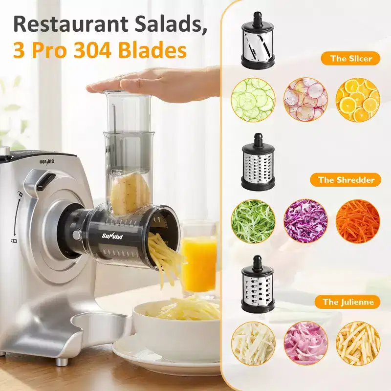 Heynemo 4-in-1 Multifunction Stand Mixer with Fermentation, 5.3QT Electric Dough Mixer for Chinese & Western Dough, Juicer, Meat Grinder, Salad Maker