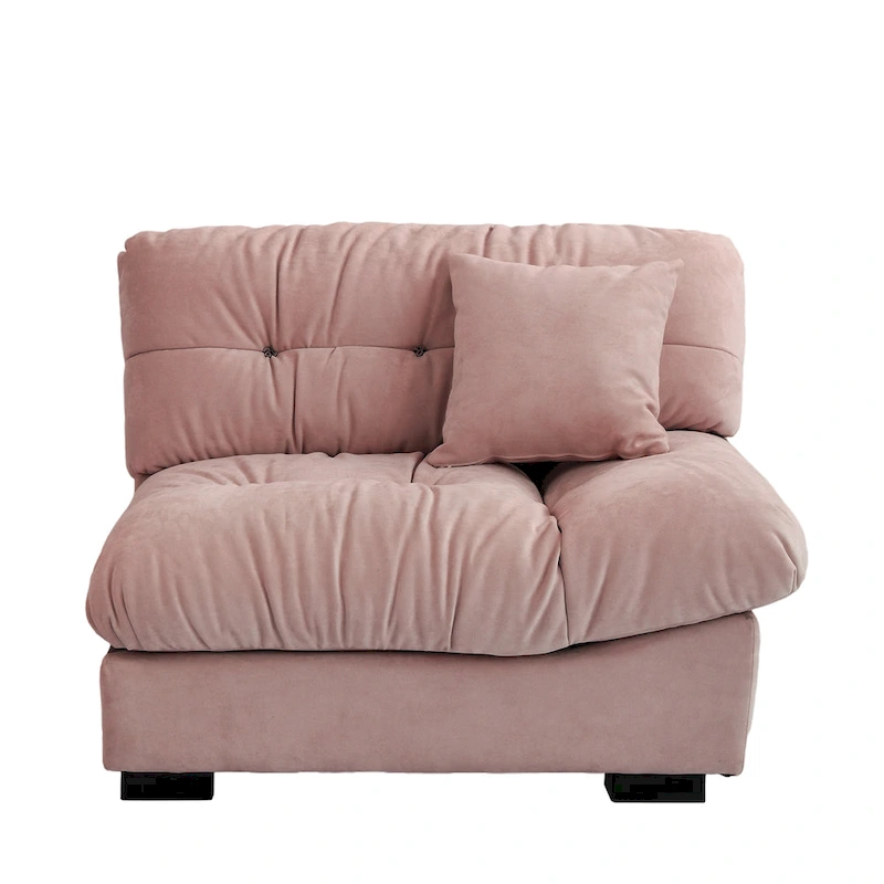Modern Sanded Velvet Cloud Loveseat Sofa Sectional Couch for Living Room