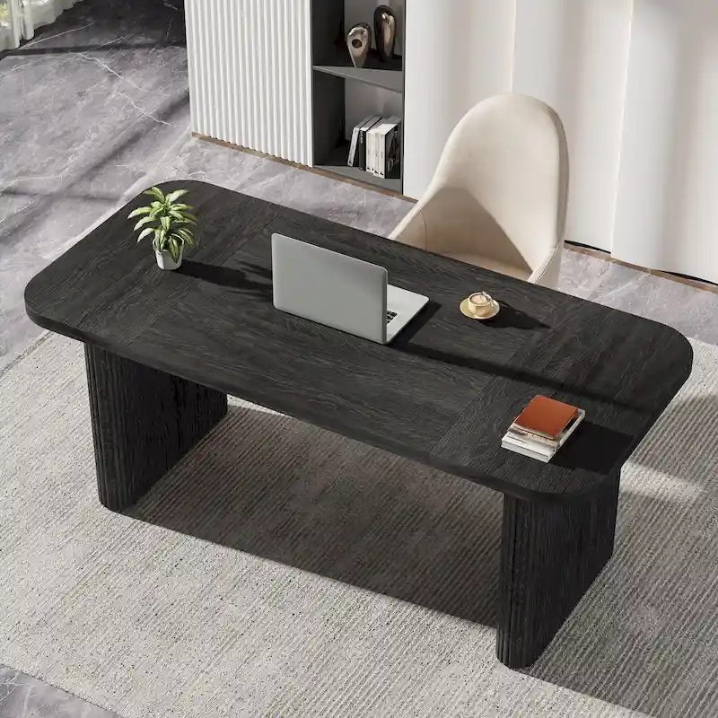 63 Computer Desk for Home Office, Simple Rectangular Writing Table for Study Room Bedroom
