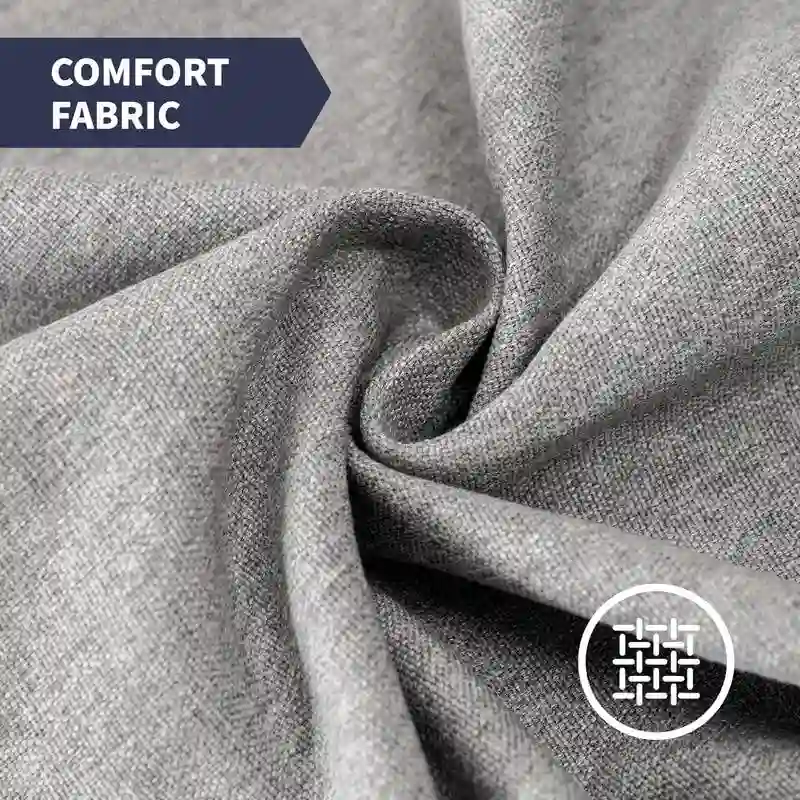 Modern Linen Sectional Single Sofa with Solid Wood Frame & Pocket Coils