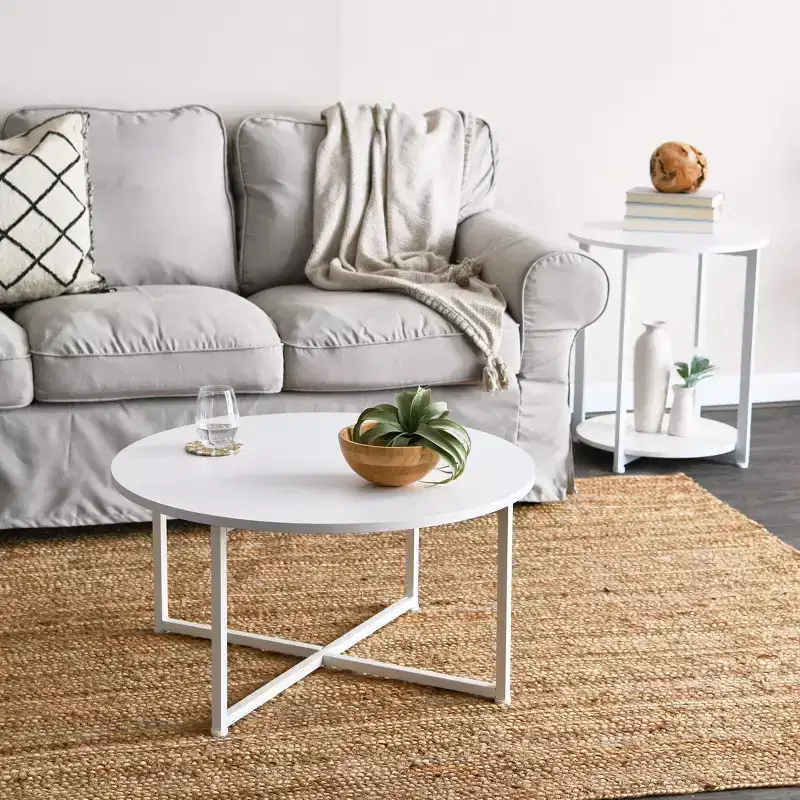 Household Essentials Jamestown Round Coffee Table