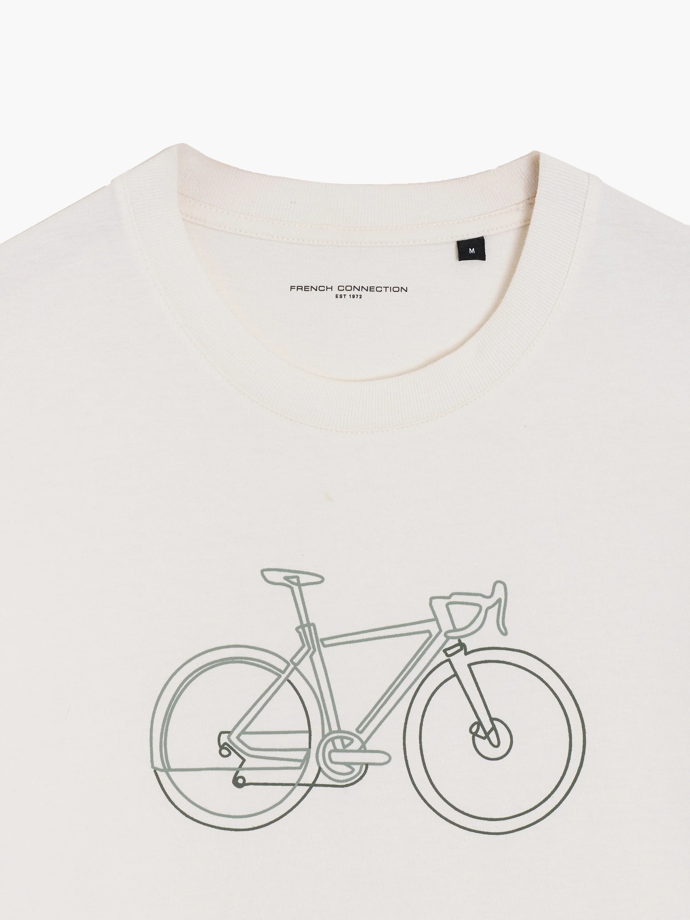 Organic Cotton Bike Graphic White T-Shirt