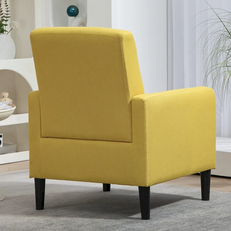 Accent Armchair with Solid Wood Frame and Padded Seat