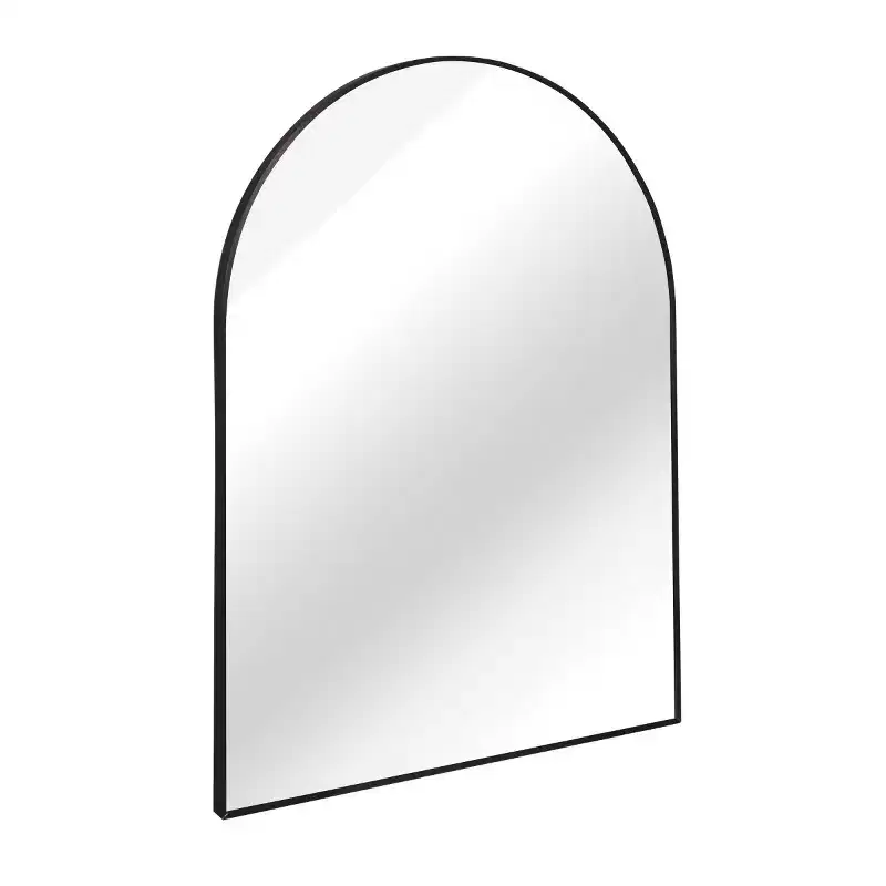 30 x 40 Arched Decor Wall Mirror, Large Modern Aluminum Alloy Frame Vanity Mirror for Entryway & Bathroom