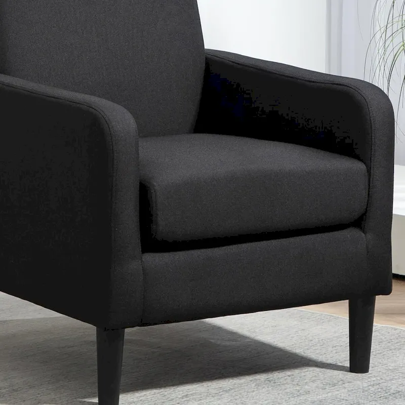 Accent Armchair with Solid Wood Frame and Padded Seat