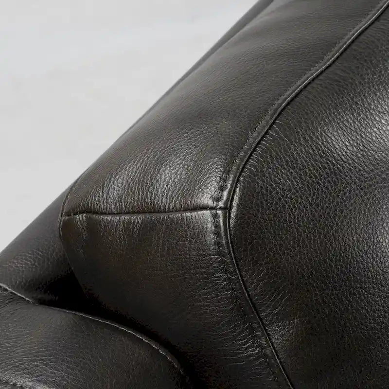 37 in. Top Grain Leather Power Glider Recliner with USB Charging and Adjustable Headrest