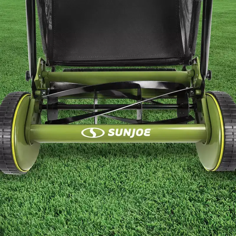 Sun Joe Manual Reel 18 Push Behind Lawn Mower with Grass Catcher, SUJ-MJ501M