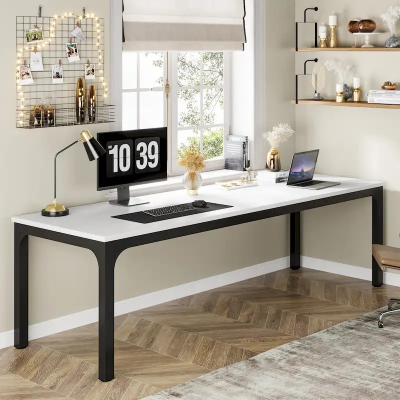 78.74 inch Extra Long 2 Person Double Computer Desk for Home Office