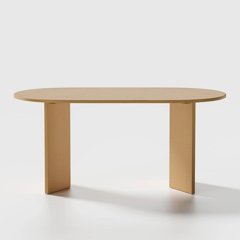 Nordic Style Solid Wood Oval Dining Table, Seats 6