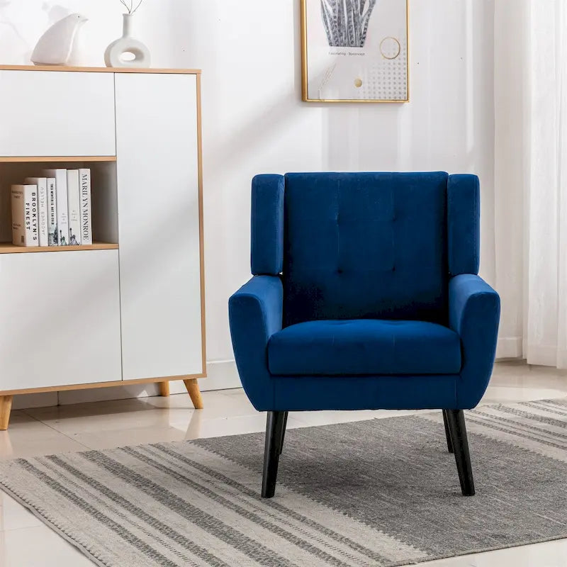 Soft Velvet Ergonomics Accent Chair for Living Room