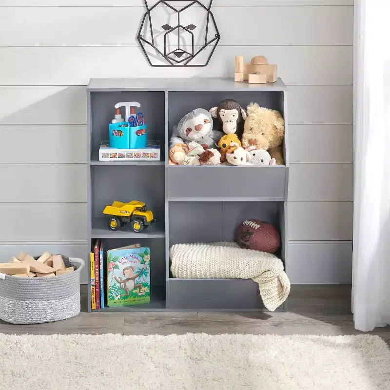 Badger Basket Side-by-Side Combo Bin Storage Unit Gray