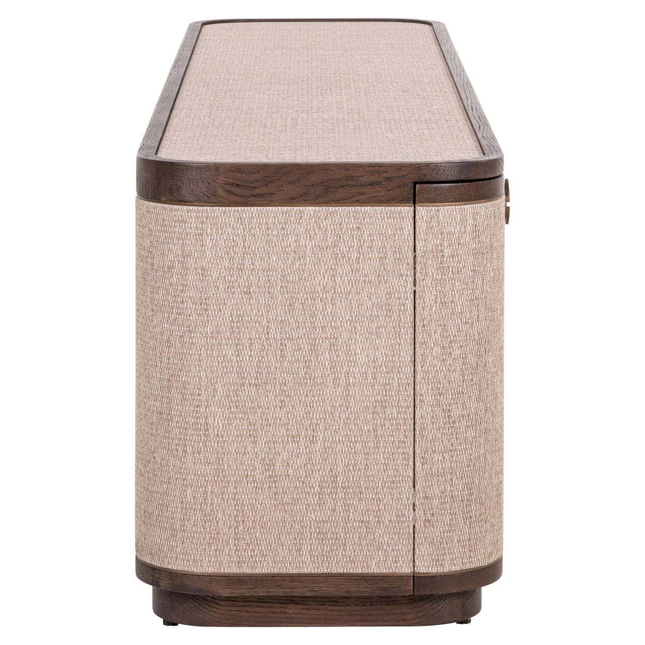 Linen & Dark Brown Oak 4 Door TV Unit