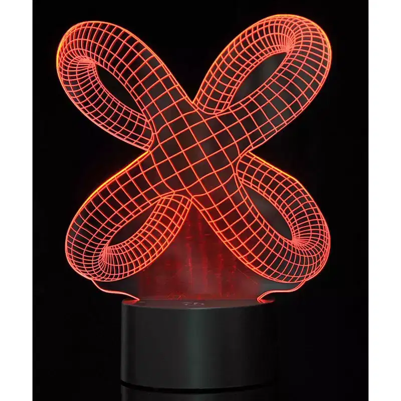 JuzToys 3D Crisscross Rings Laser Cut Precision LED Lights