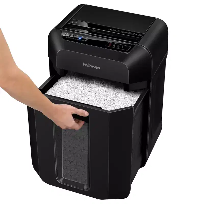 Fellowes AutoMax 100MA 100-Sheet Micro-Cut Autofeed 2-in-1 Paper Shredder for Office/Small Office