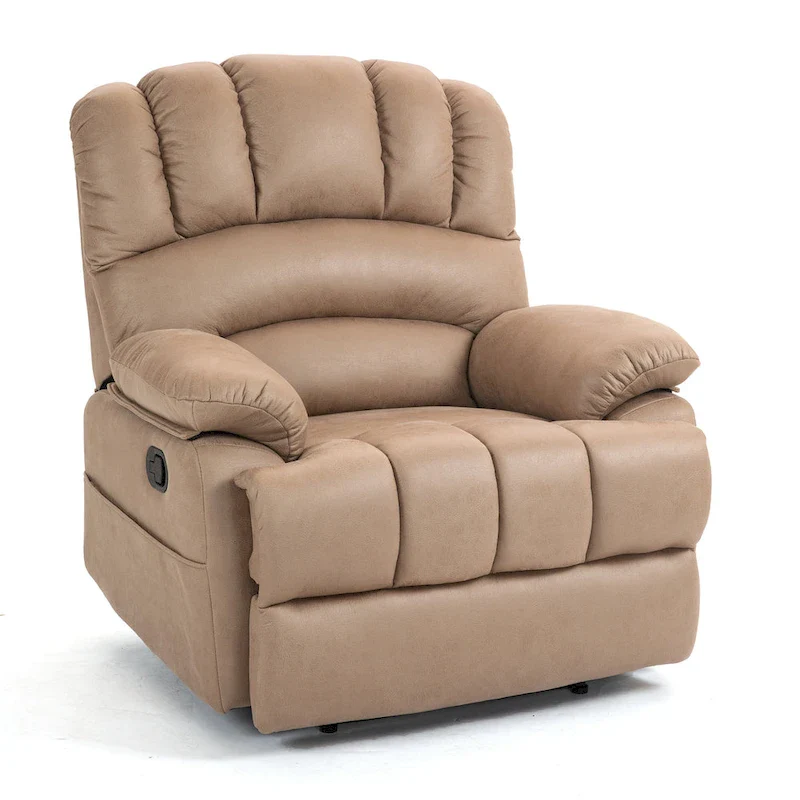 Extra-Large Manual Recliner Chair with Fabric Upholstery