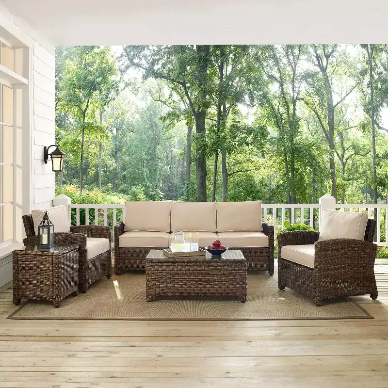 Bradenton 5pc Outdoor Wicker Sofa Set - Crosley