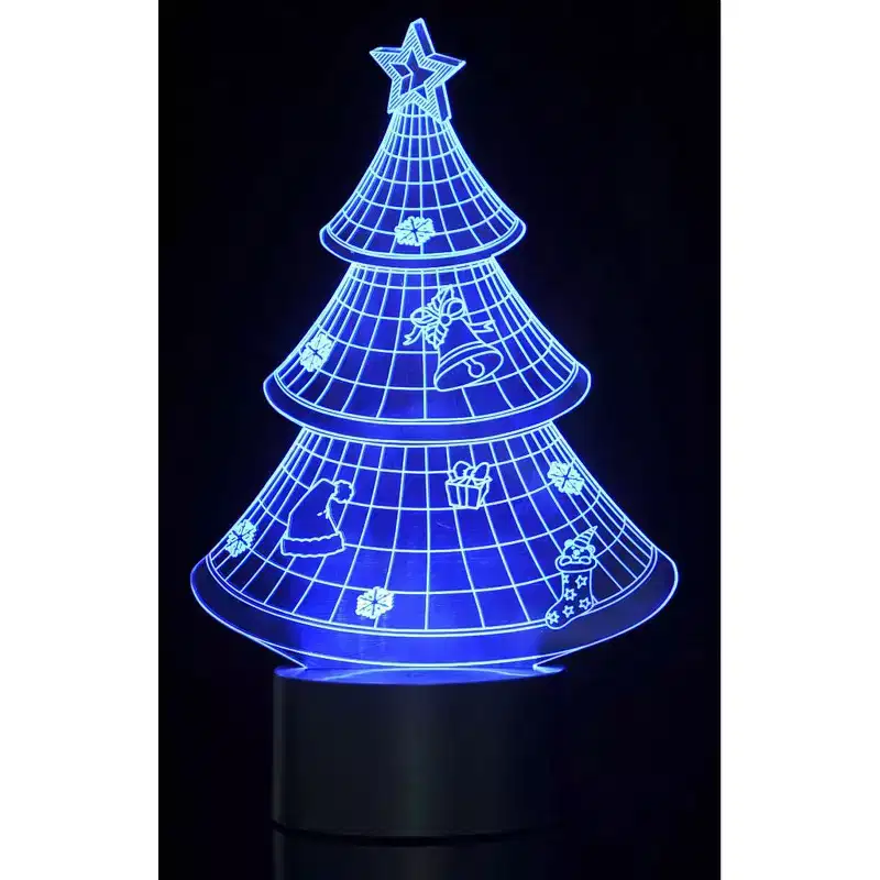 JuzToys 3D Christmas Tree Laser Cut Precision LED Lights