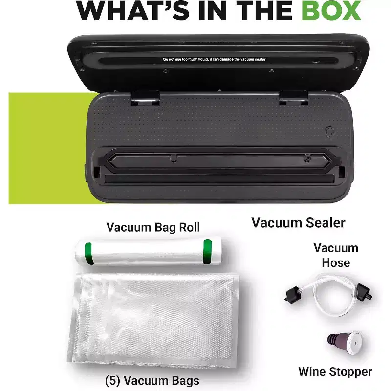 NutriChef Automatic Food Vacuum Sealer with Bottle Stopper