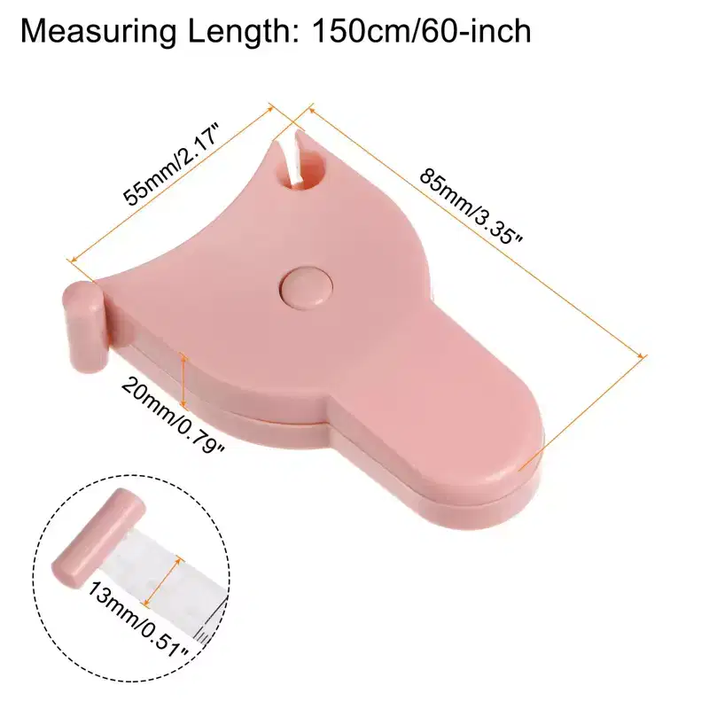 Unique Bargains Automatic Metric System Retractable Lock Pin Push-Button Tape Rulers and Measuring Tools 150cm