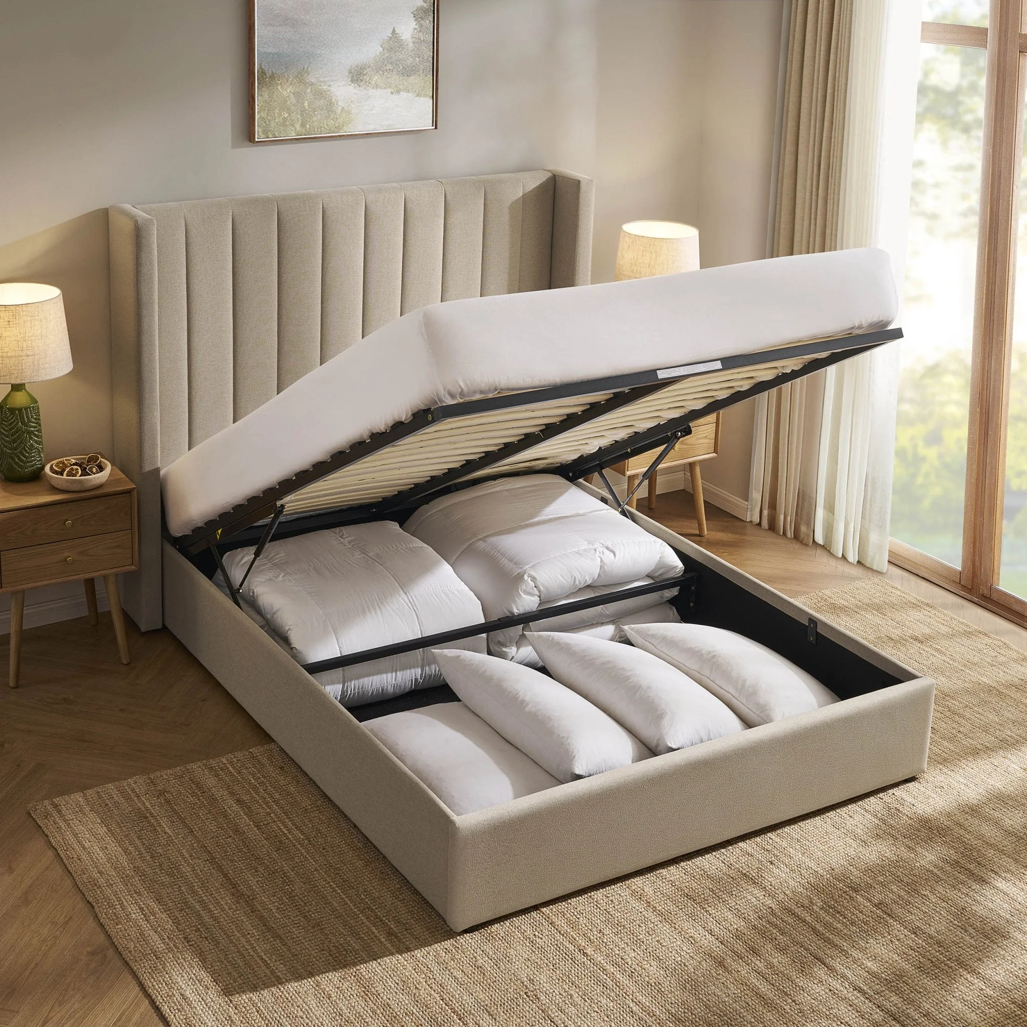 Storage Bed - Oatmeal