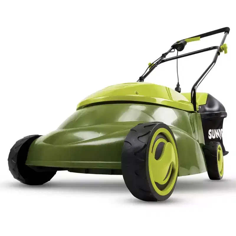 Sun Joe Push Lawn Mower and Mulcher, 17 Walk Behind Grass Cutter, SUJ-MJ403E